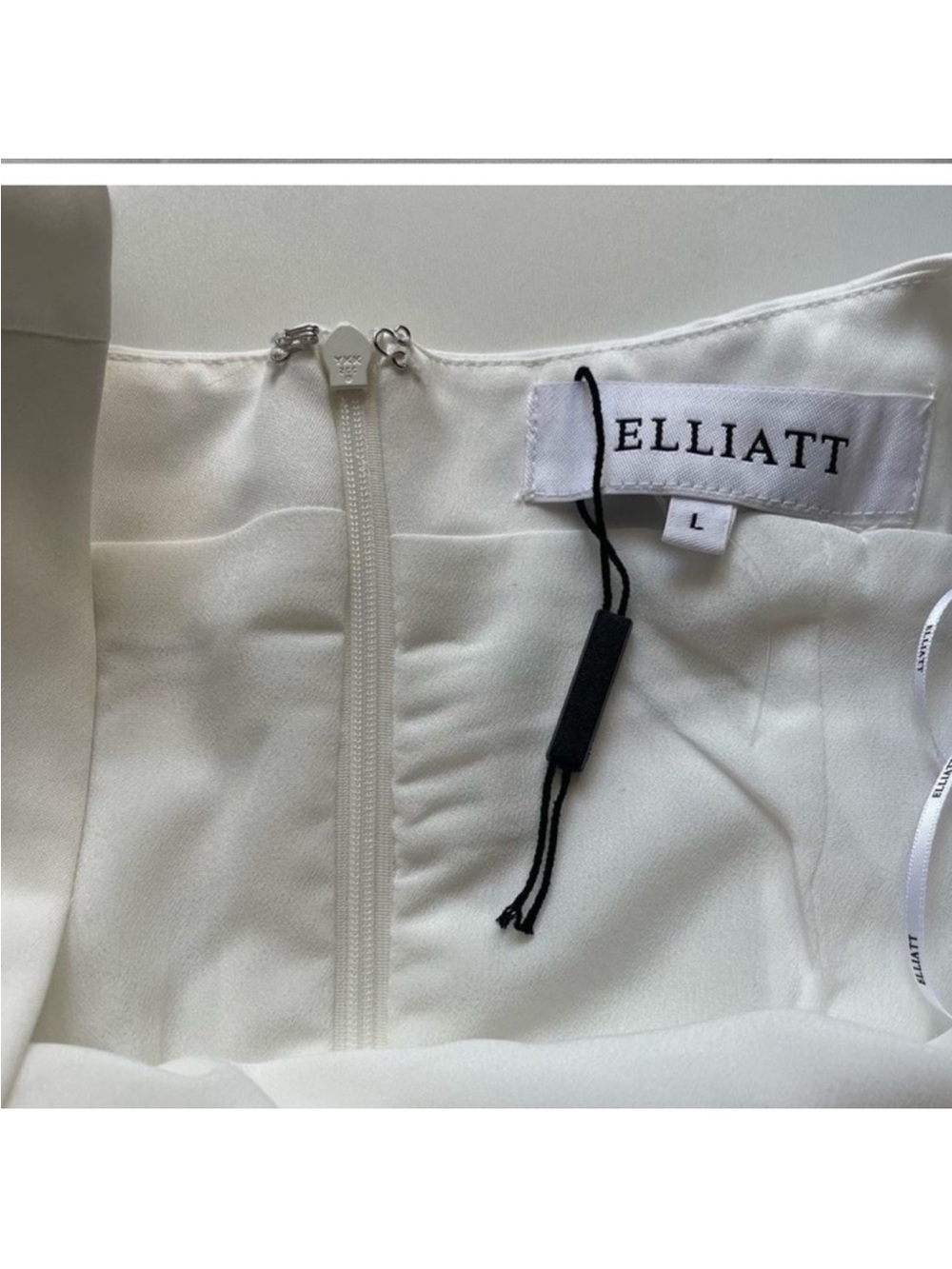 Elliatt Amelie Square Neck Cocktail Mini Dress White L - Picture 6 of 11